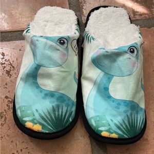 Fuzzy Dino Slippers